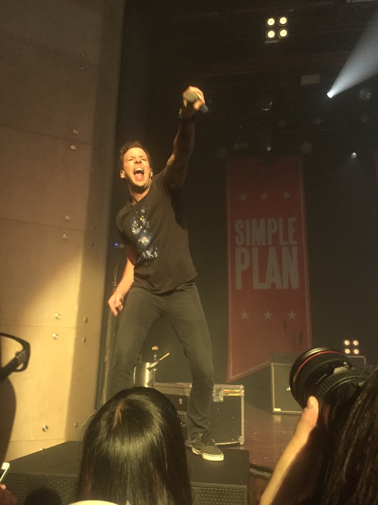 Pierre Bouvier, the vocalist of Simple Plan. Live performance in Shanghai